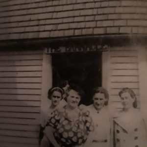 This is Celia Ann Day Folks with her daughters. She was born in Tilt Cove in 1876, the daughter of John and Margaret Day. I can put her and her husband Richard Folks in Little Bay by 1895 with the birth of their son William. By 1903 they had emigrated to Glace Bay, NS. Thanks go to Barb Dorey for the image. — in Mahone Bay, Nova Scotia .