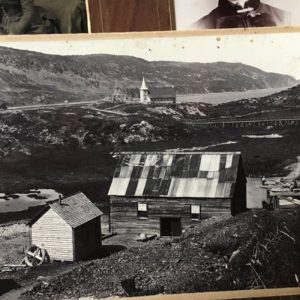 This one in in the Fire Hall. It's a shot of churches on the hill over the Bight taken from the otherside - looking toward the Bight from the mine.