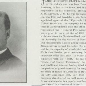 I can place James Clift in Little Bay in 1900 but it's a good guess he arrived earlier as his father Rev. Theodore Clift arrived in 1883.