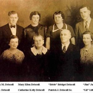 The Driscoll family. Patrick J. Driscoll Sr. was a miner in Little Bay in the 1880s/1890s. Photo submitted by Pat Driscoll.