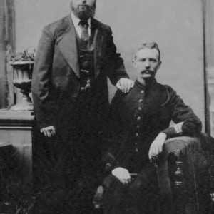 "The person on the left (in picture below) is my great-grandfather, Thomas E. Wells, who was a policeman (1883-1889) and magistrate (1906-1920) in Little Bay. Unfortunately, I don't know who the policeman on the left is ....possibly Constable John Dewling who was posted to Little Bay from 1910 to 1918 &, maybe, later. Other possiblities include Constable Foran, or Constable O'Farrell both of whom were only in Little Bay for a short period of time." - Doyle Wells